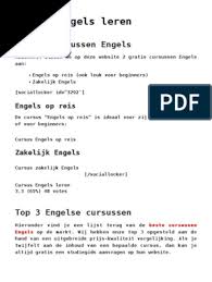 online cursus engels gratis